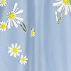 Swatch of color Soft Blue with Embroidered Daisies