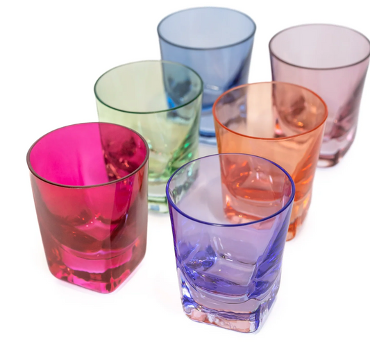 12 oz. Hand-Blown Stemmed Drinking Glass - 6 Colors – ShopTansy