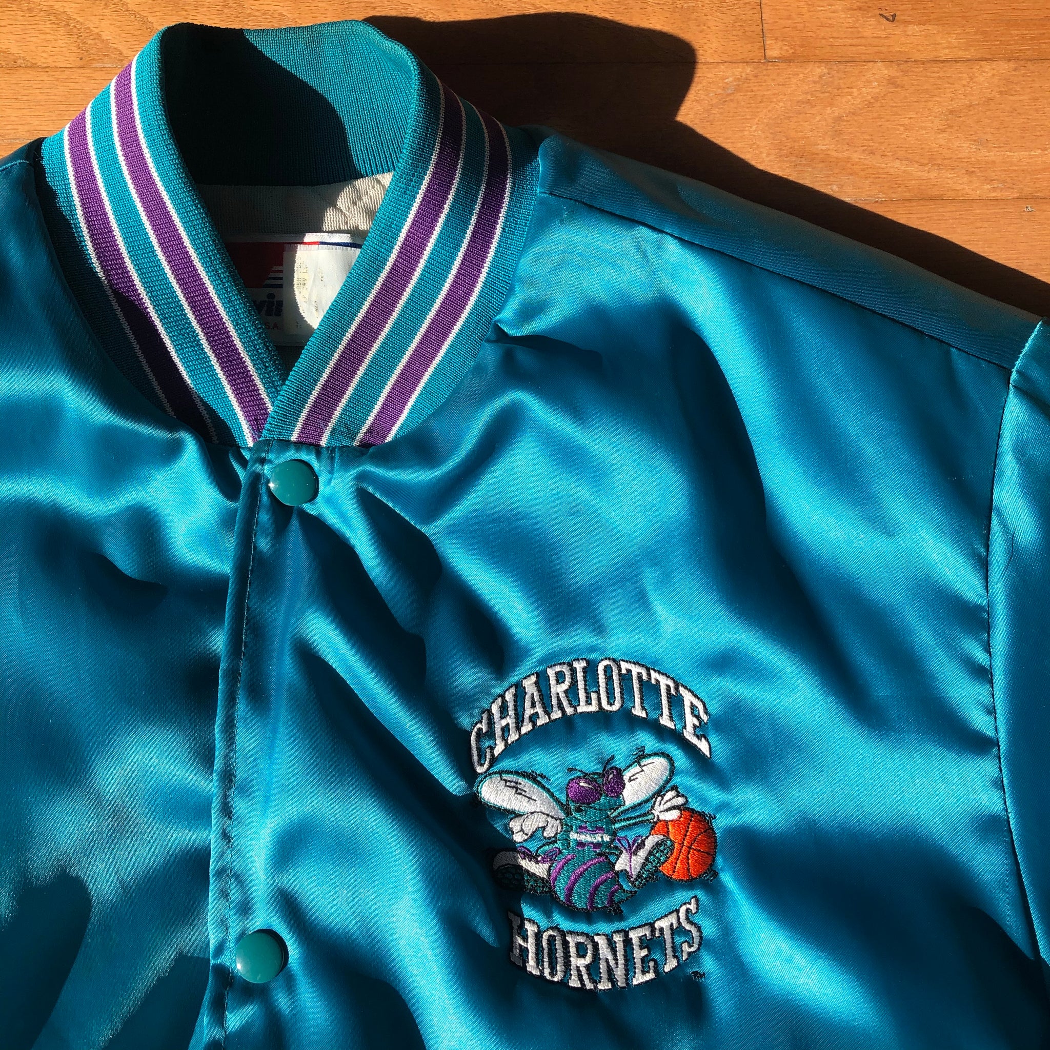 charlotte hornets bomber jacket