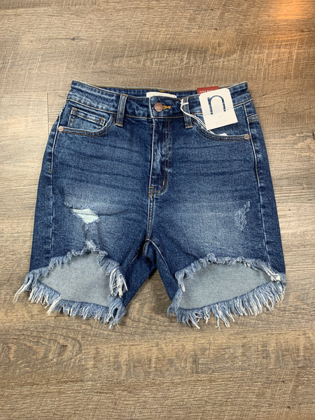 high low jean shorts