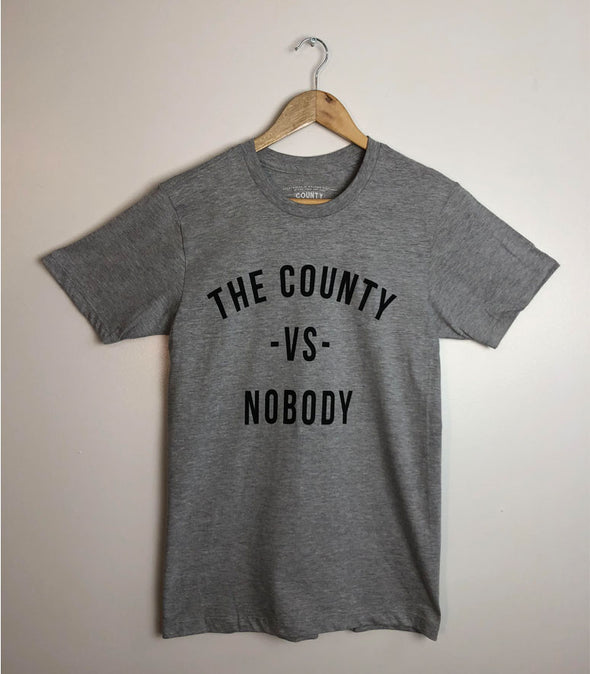 COUNTY VS NOBODY -Men's / Unisex Athletic Grey Modern Crew T-Shirt