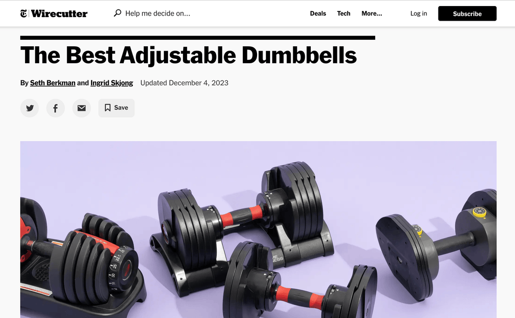 The Best Adjustable Dumbbells