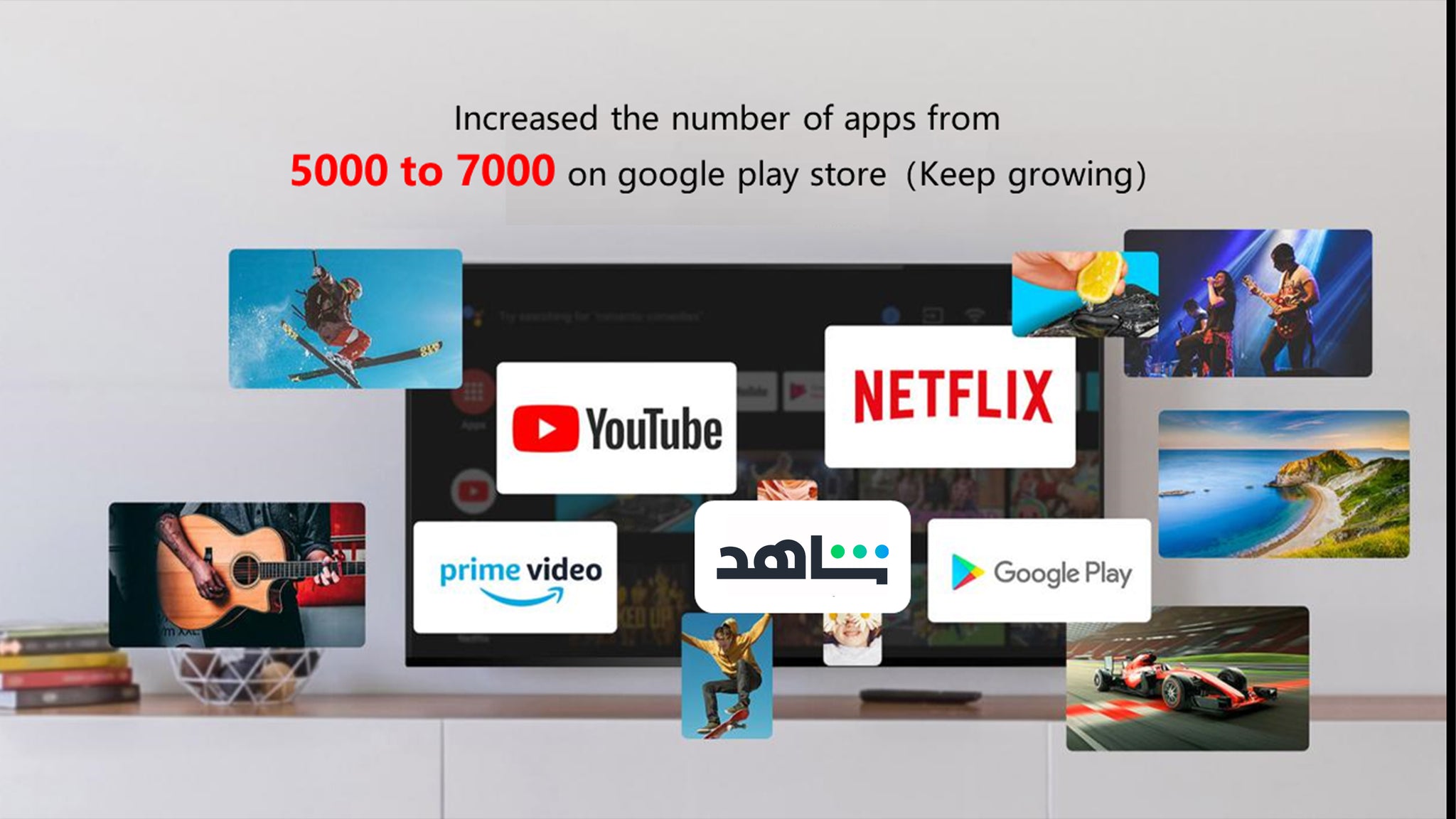 Increased the number of apps from  5000 to 7000 on google play store（Keep growing）