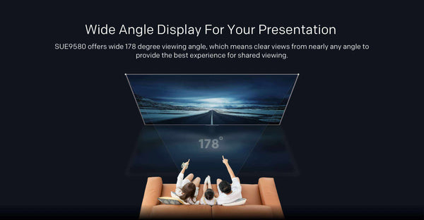 98SUE9580 wide angle display to help you with your presentations