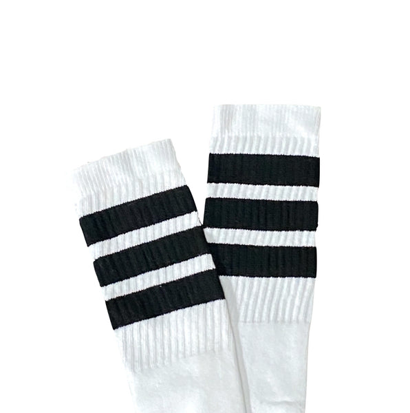 white socks with black stripes