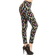 Sujetador deportivo Colorful Feather Print Leggings