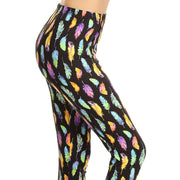 Sujetador deportivo Colorful Feather Print Leggings