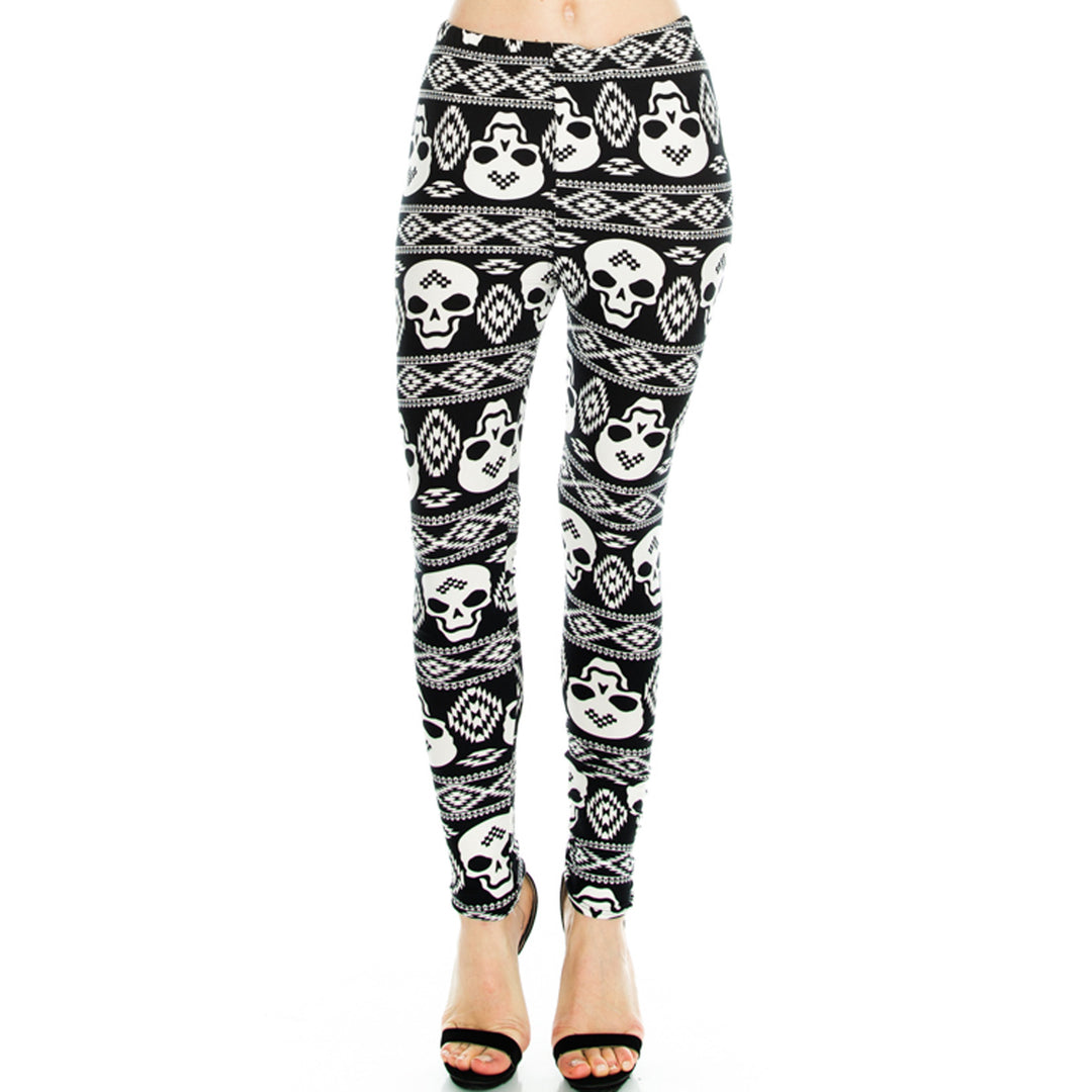 Vulcinity Large Skull Print Leggings