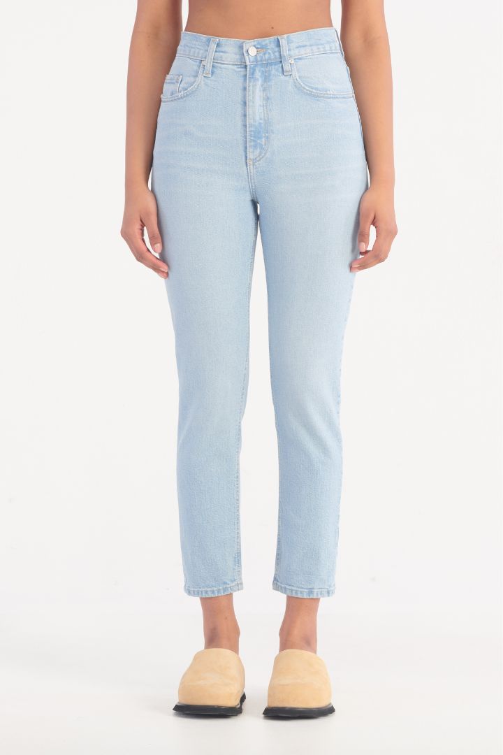Nobody Denim | Frankie Jean Ankle Stretch in Cooling Blue | 100% Of ...