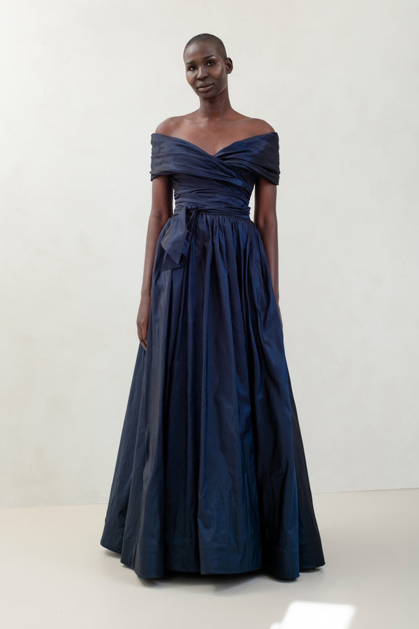 Megan taffeta off the shoulder hot sale ball gown