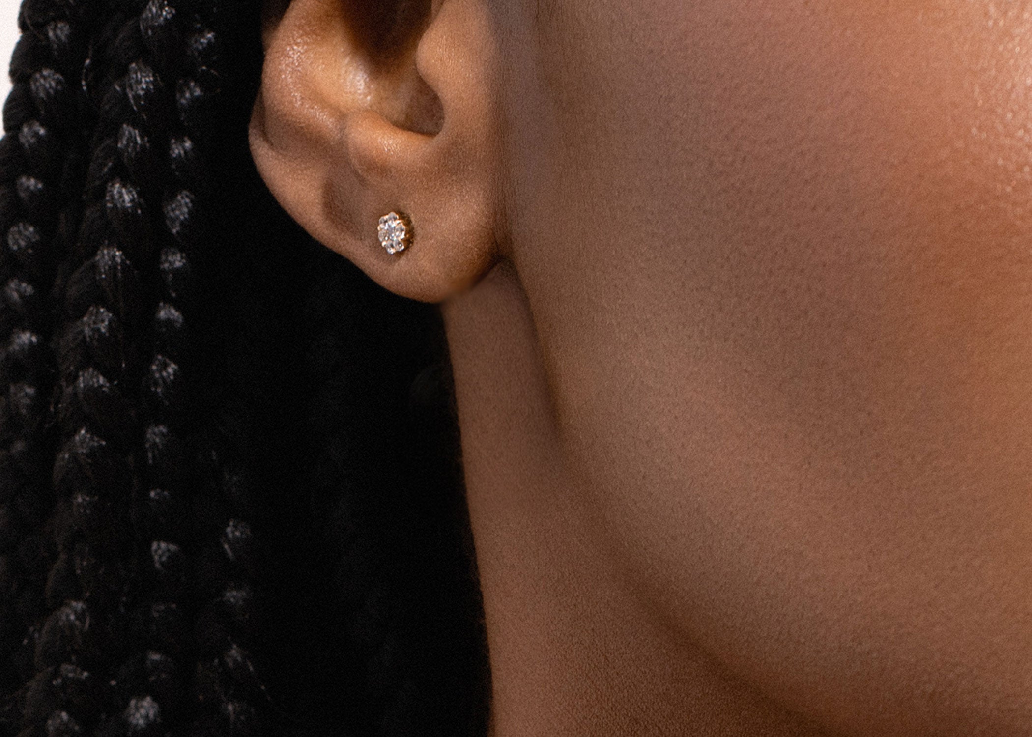 Mini-Round Glistening Studs - Earring 