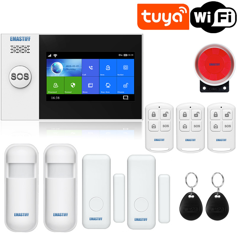 Sistem inteligent de alarmă la domiciliu WiFi/GSM, compatibil Tuya, eMastiff