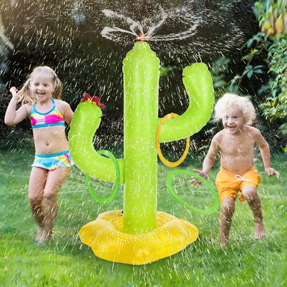 Aspersor gonflabil in forma de cactus pentru copii, 126x95cm