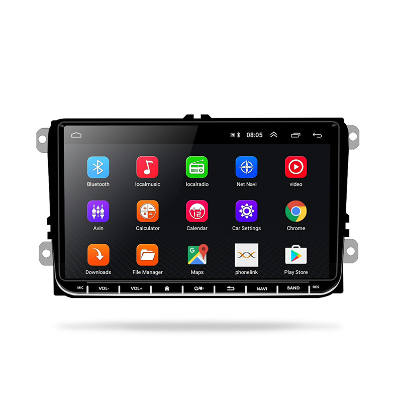 Navigatie auto Android pentru VW, Seat, Skoda , 9 inch, touchscreen, Bluetooth, Wi-Fi, 1080p Full HD, suporta camera marsarier