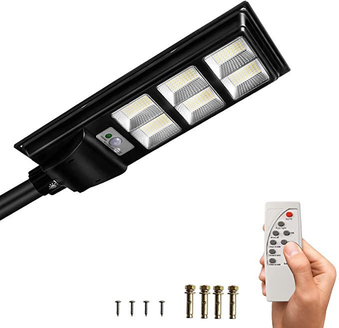 Lampa stradala proiector LED cu panou fotovoltaic + telecomanda si senzor, 120W/200W/300W