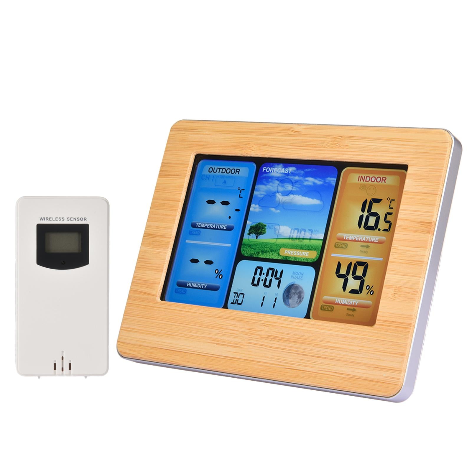 Statie meteo wireless cu senzor extern, LCD color, alarma, calendar, fazele lunii