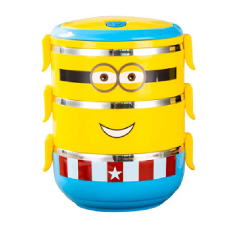 Cutie termoizolanta Minion / Sufertas pentru mancare 2.1 Litri, 3 compartimente