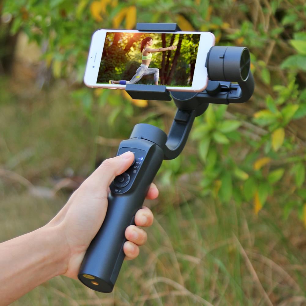 Sistem de stabilizare GIMBAL S5B cu face tracking, rotativ, 3 axe, Bluetooth, 4000 mAh, Negru