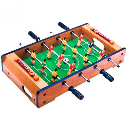 Masa Joc de Mini Fotbal Foosball cu 12 Jucatori si 2 Mingi, Dimensiuni 50x31x10cm