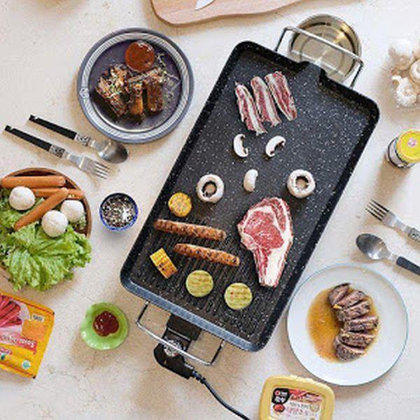 Grill electric de masa, non stick, 23 x 45 cm, 1300 W