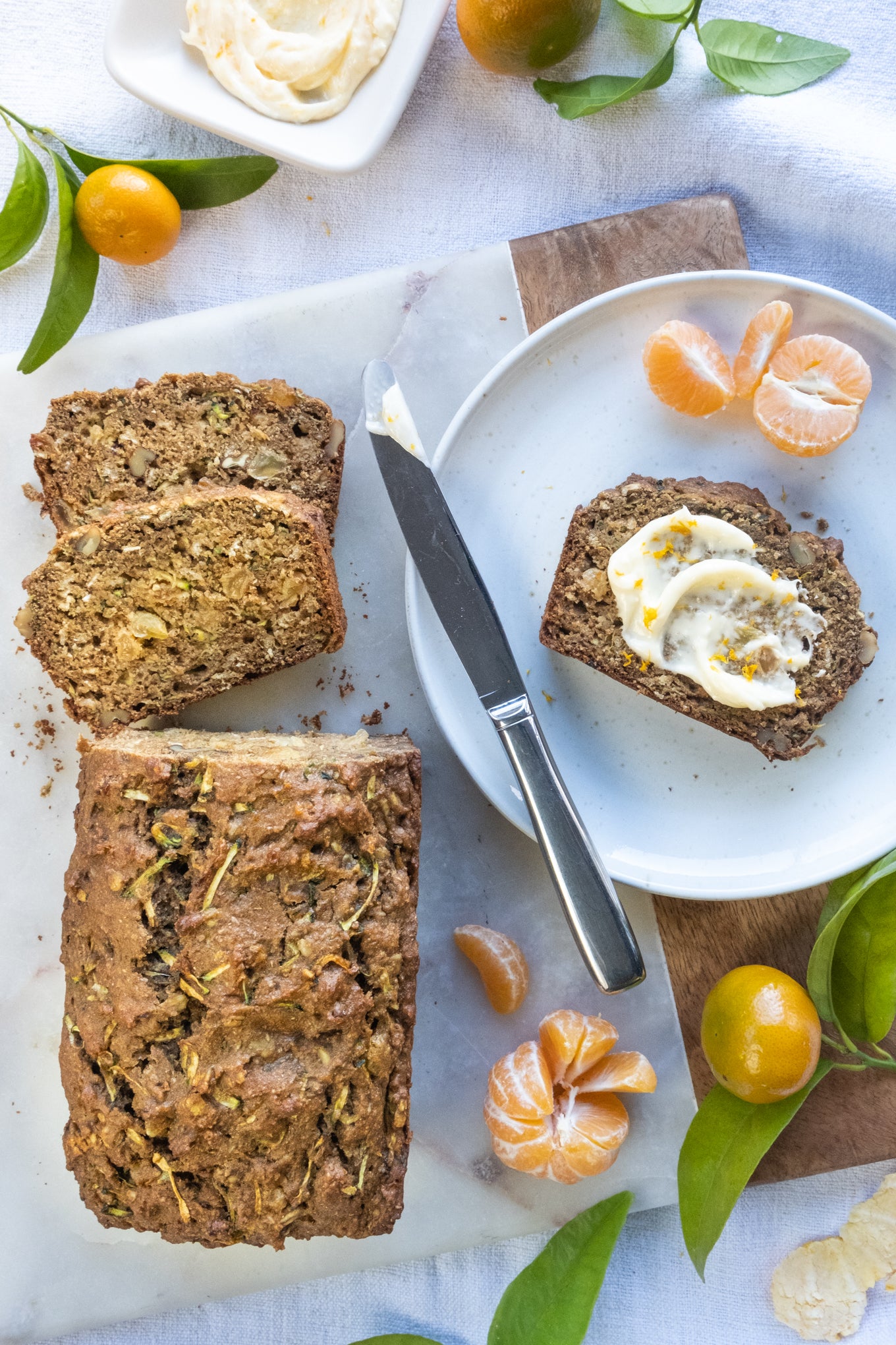 Organic Tejari Apples and Greens in a Healthy Zucchini Bread