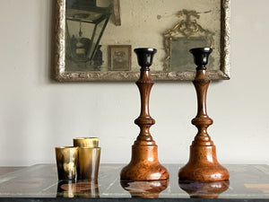 Pair of Art Nouveau Brass Candlesticks - E-mosaik
