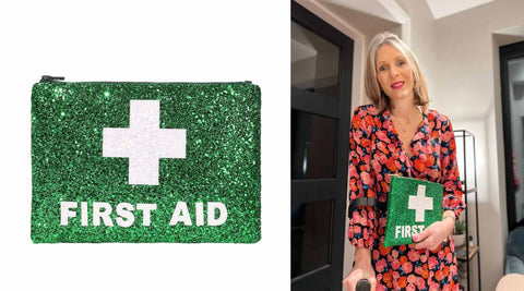 First Aid Clutch Bag - Sparkle with Humour