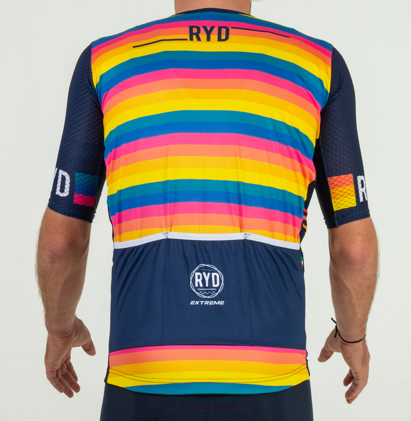 rainbow jersey cycling