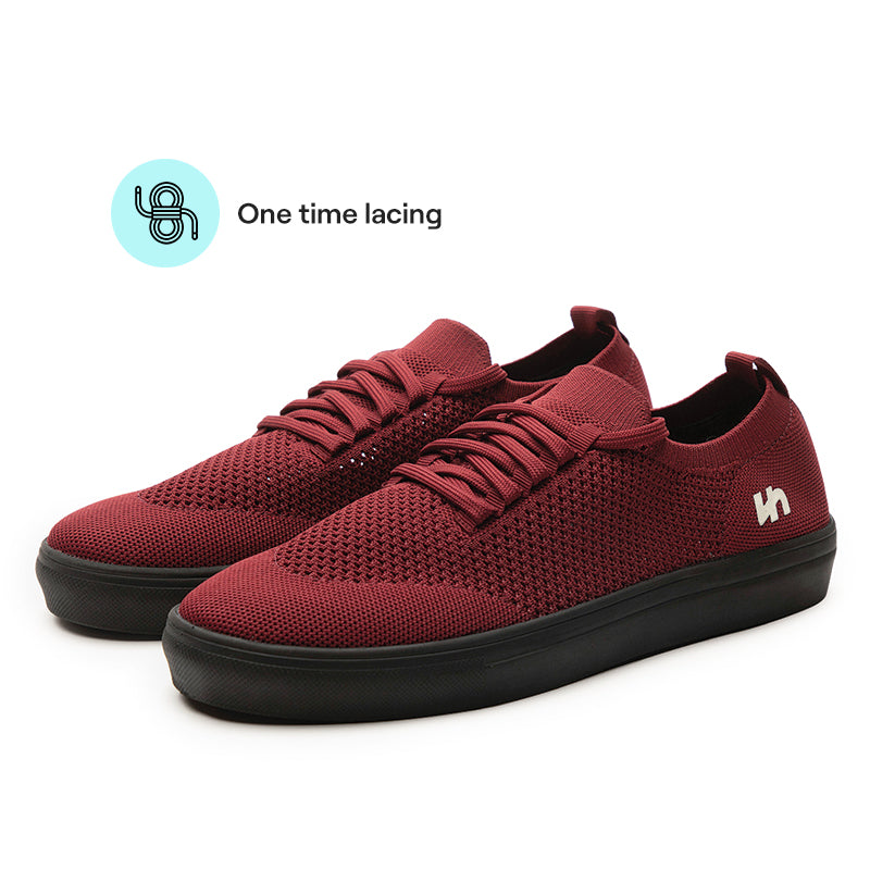 Luft - Ultralight Sneakers - Crimson Red By Flatheads | Casual Shoes for Men