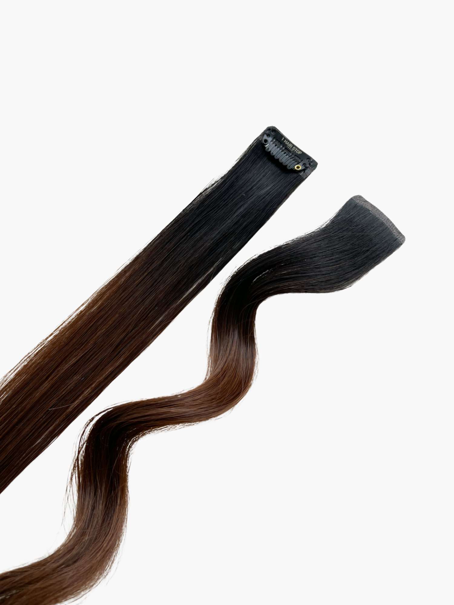 Caramel Brown Streaks  Clip On Human Hair Extensions  1 Hair Stop India