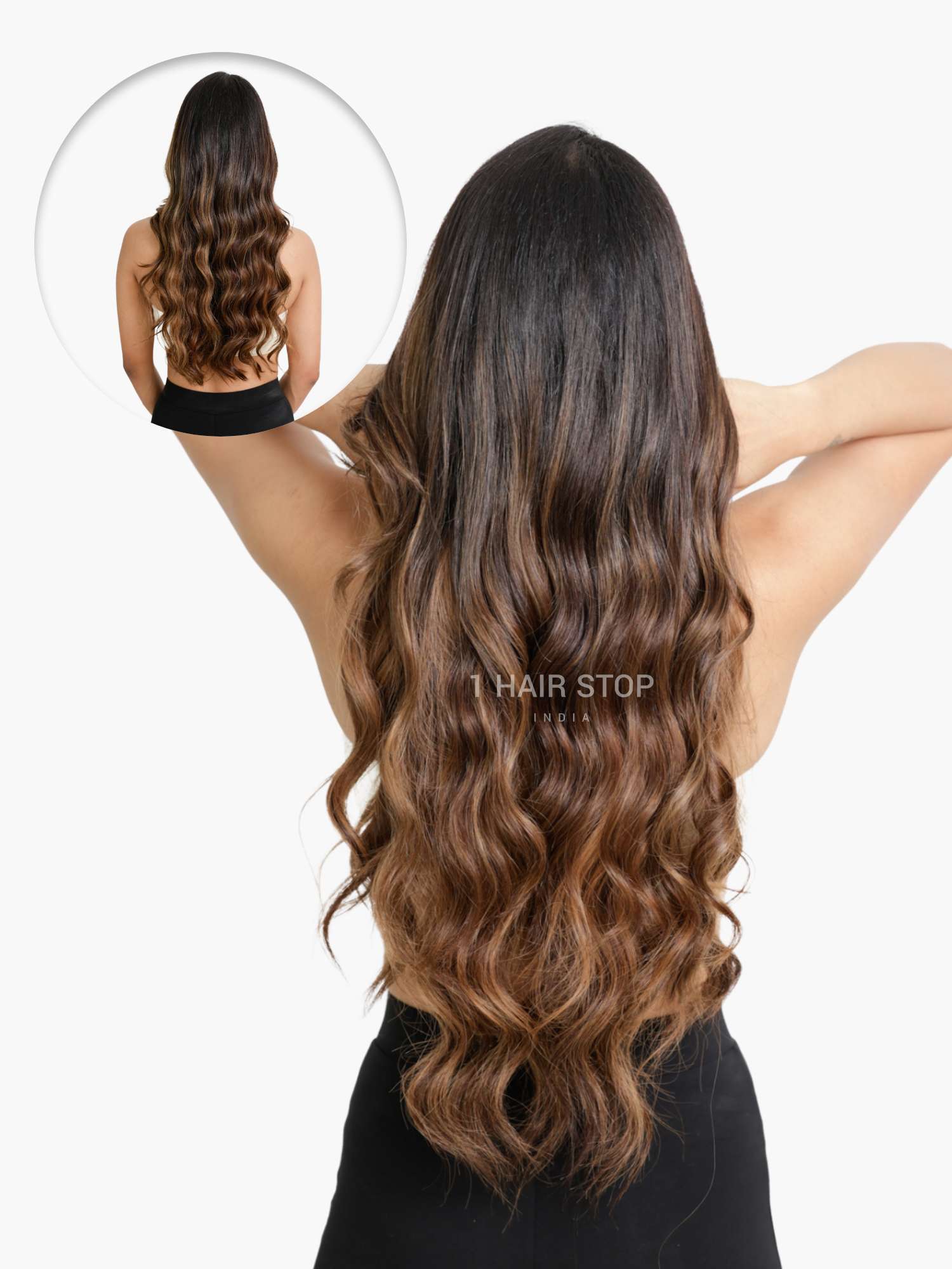 KIS Beautiful Ex3 Curly Clipin HAIR EXTENSION with Ombre Color