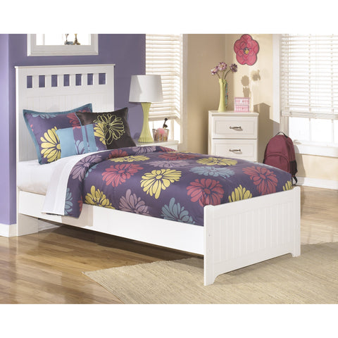 Lulu White Twin Panel Bed - bellafurnituretv