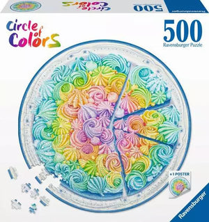 Rainbow Cake 500 pc Round Puzzle - Grey Duck Games & Toys