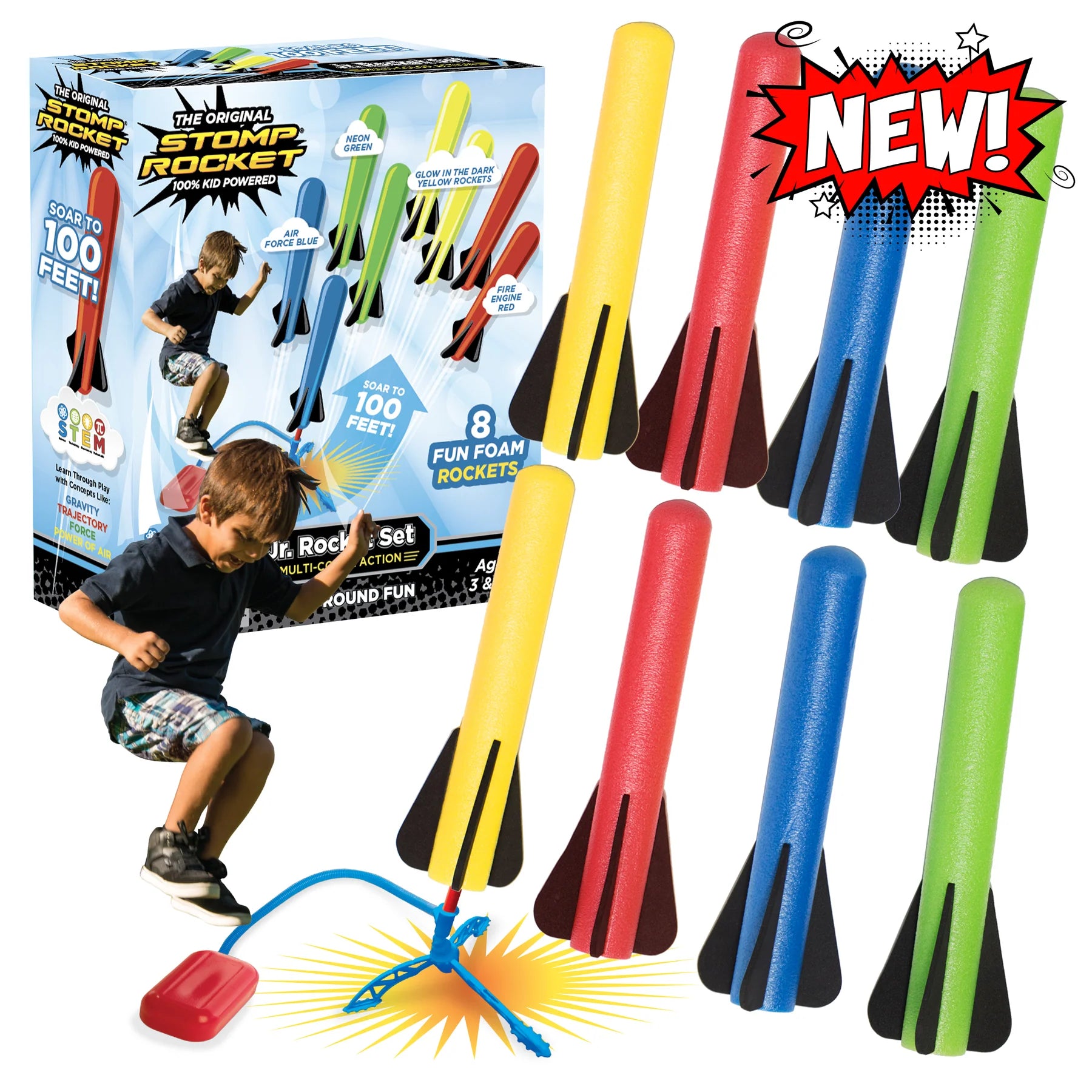 Stomp Rocket Jr. Rainbow Rocket Kit