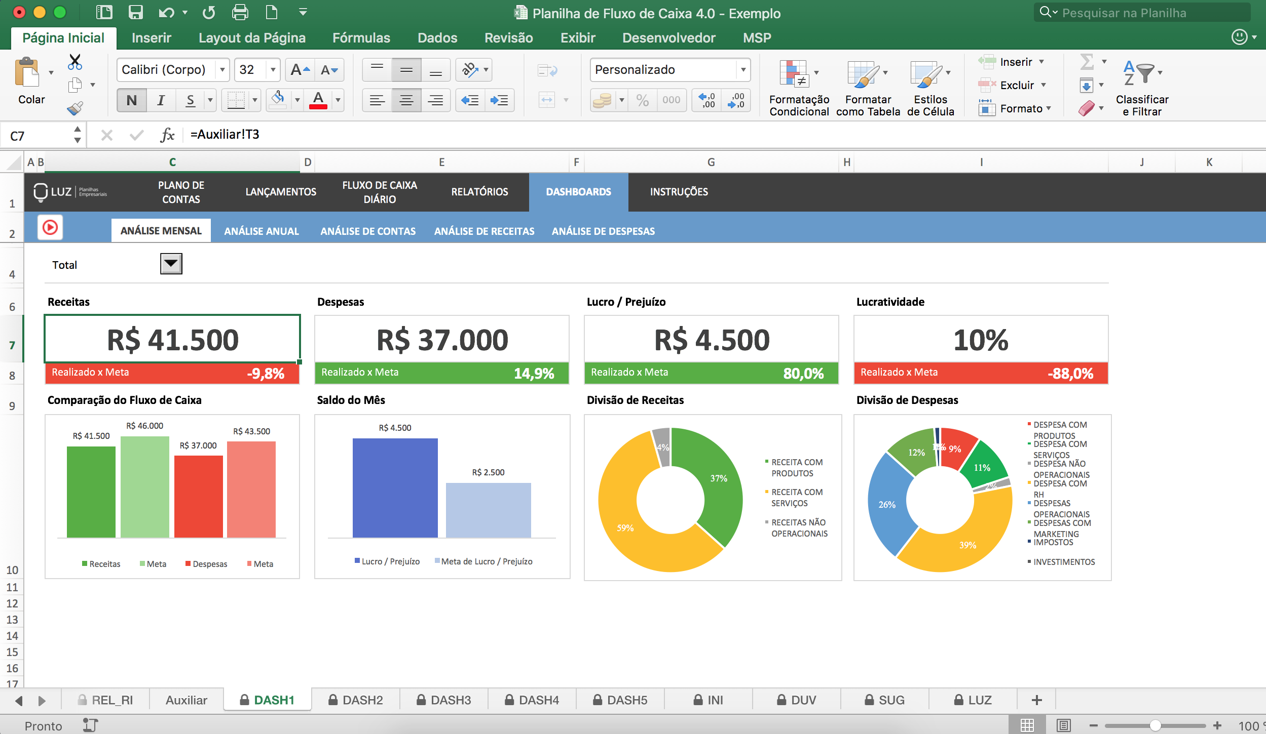 Pacote De Planilhas Para Restaurantes Planilhas Prontas 7031