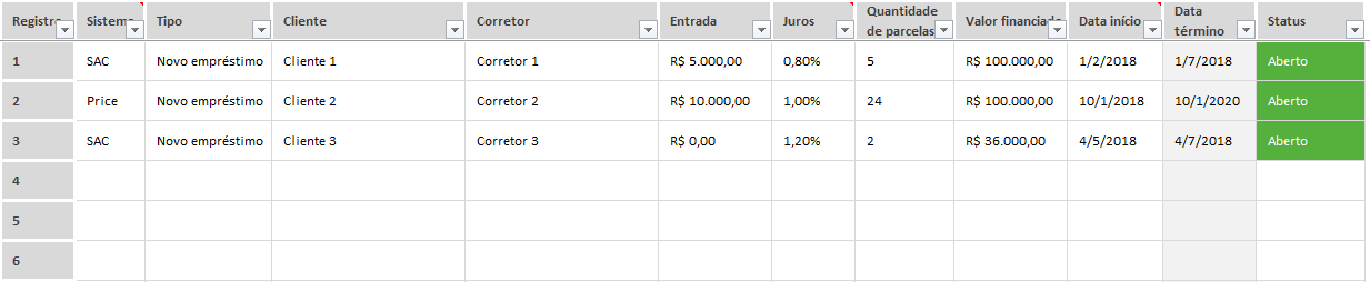 Planilhasvc Planilha Para Corretores De Empréstimos Em Excel 40 2731