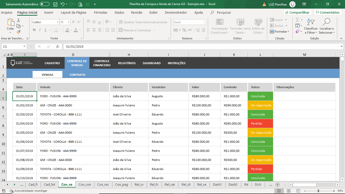 Planilhasvc Planilha De Compra E Venda De Carros Em Excel 40