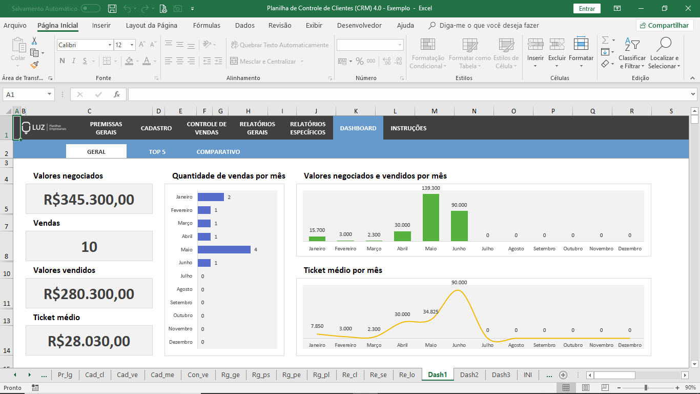 Planilha Para Cadastro De Clientes Crm Em Excel Planilhas Prontas