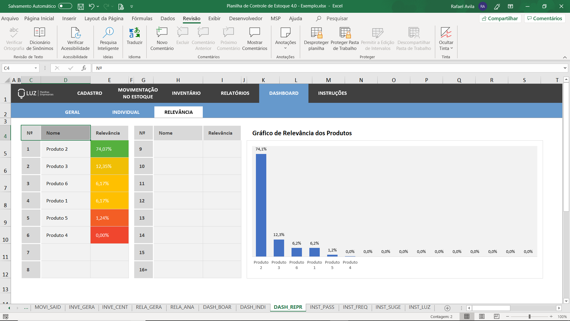 Planilha De Controle De Estoque Em Excel Planilhas Prontas 0100