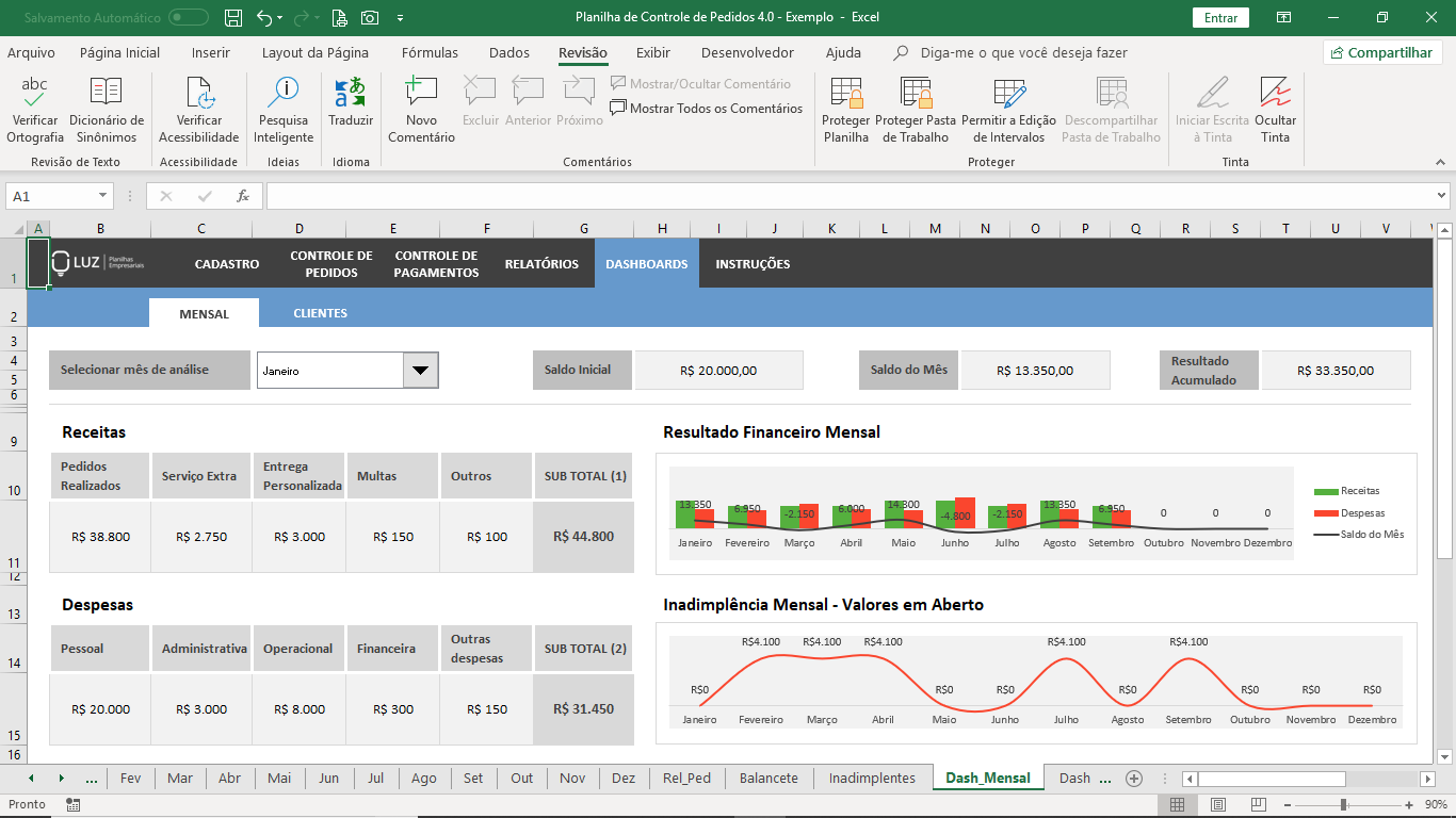 Planilha De Controle De Pedidos Em Excel Planilhas Prontas 6942