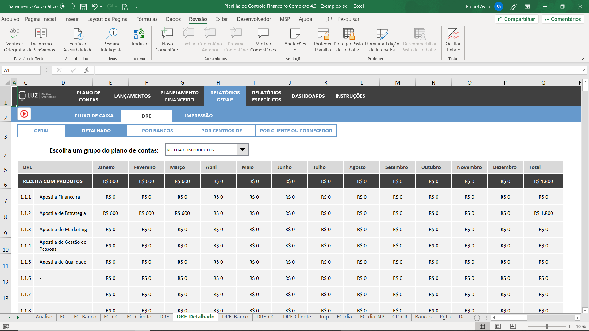 Planilhasvc Planilha De Controle Financeiro Completo Em Excel 40 7056