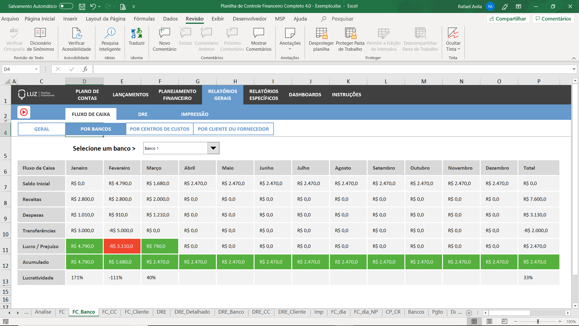 Planilhasvc Planilha De Controle Financeiro Completo Em Excel 40 4167