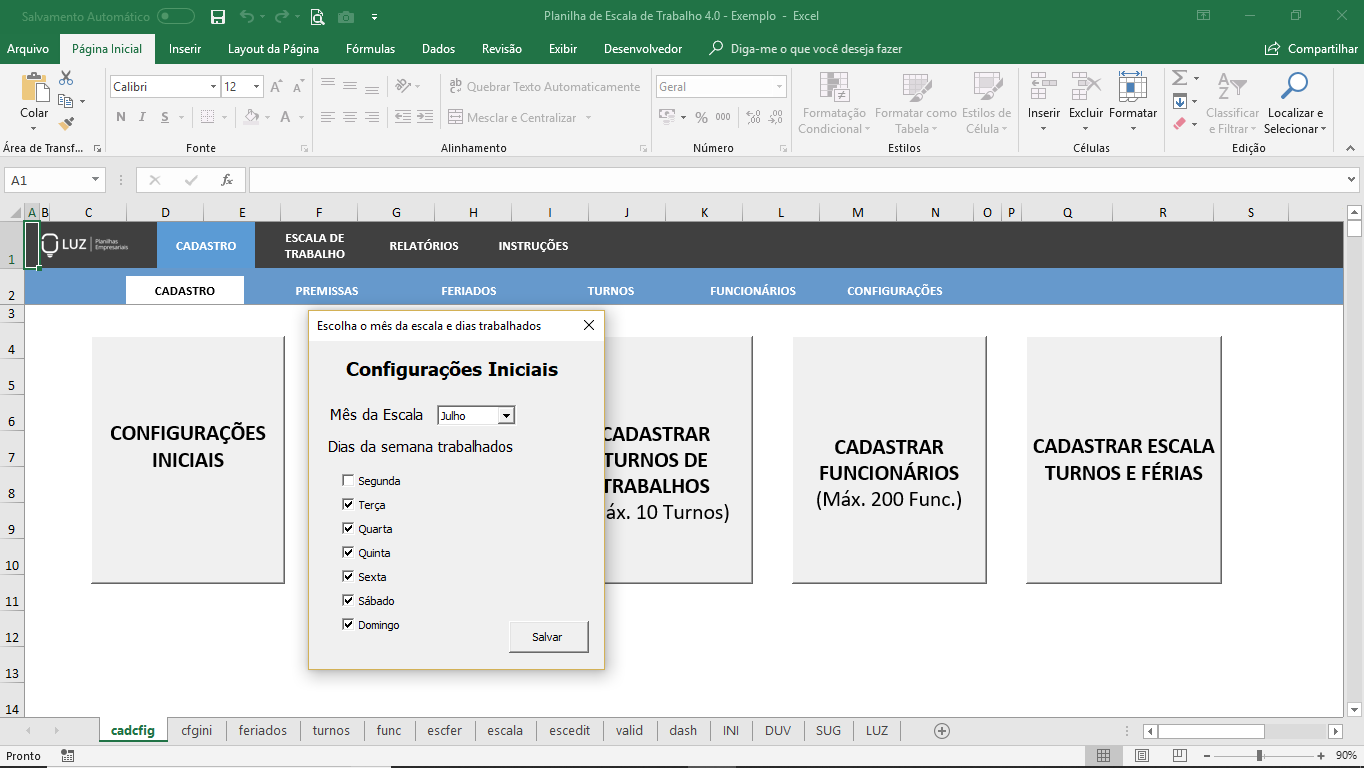 Planilha De Escala De Trabalho Planilhas Prontas Kulturaupice