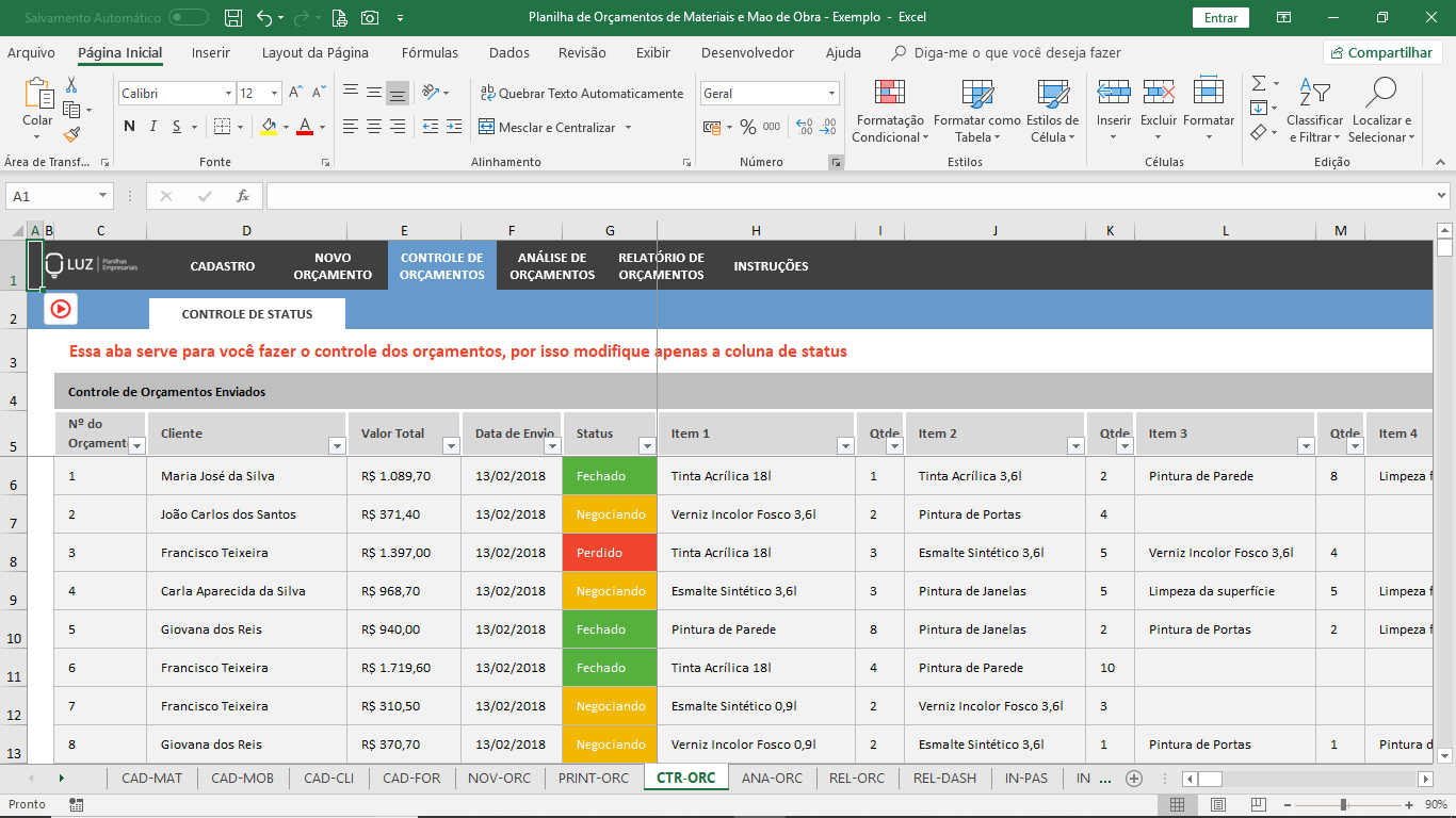 Planilhasvc Planilha De Orçamento De Materiais E Mão De Obra Em Excel 40 2266