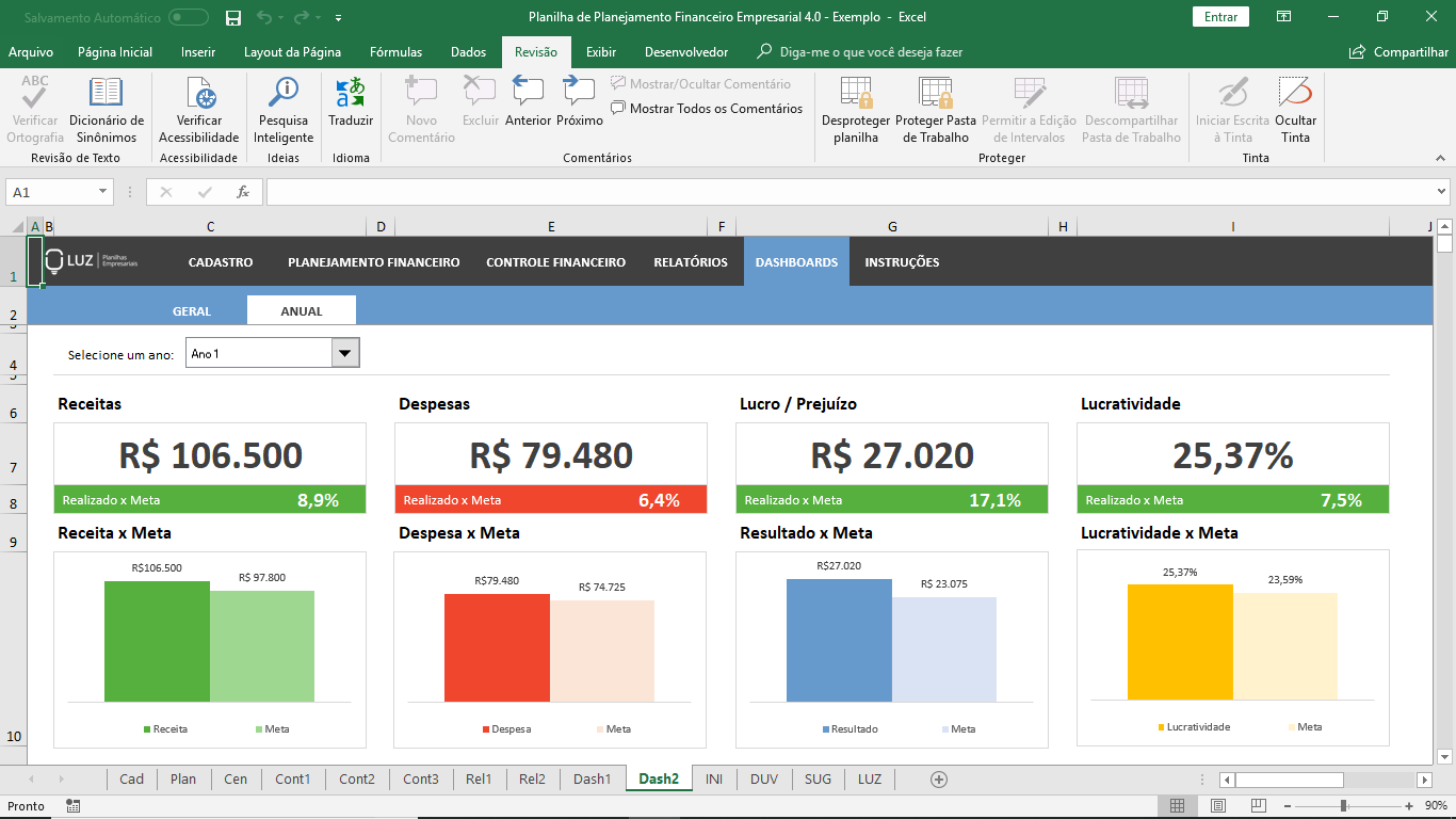 Planilha De Planejamento Financeiro Empresarial Em Excel Planilhas Prontas 2825