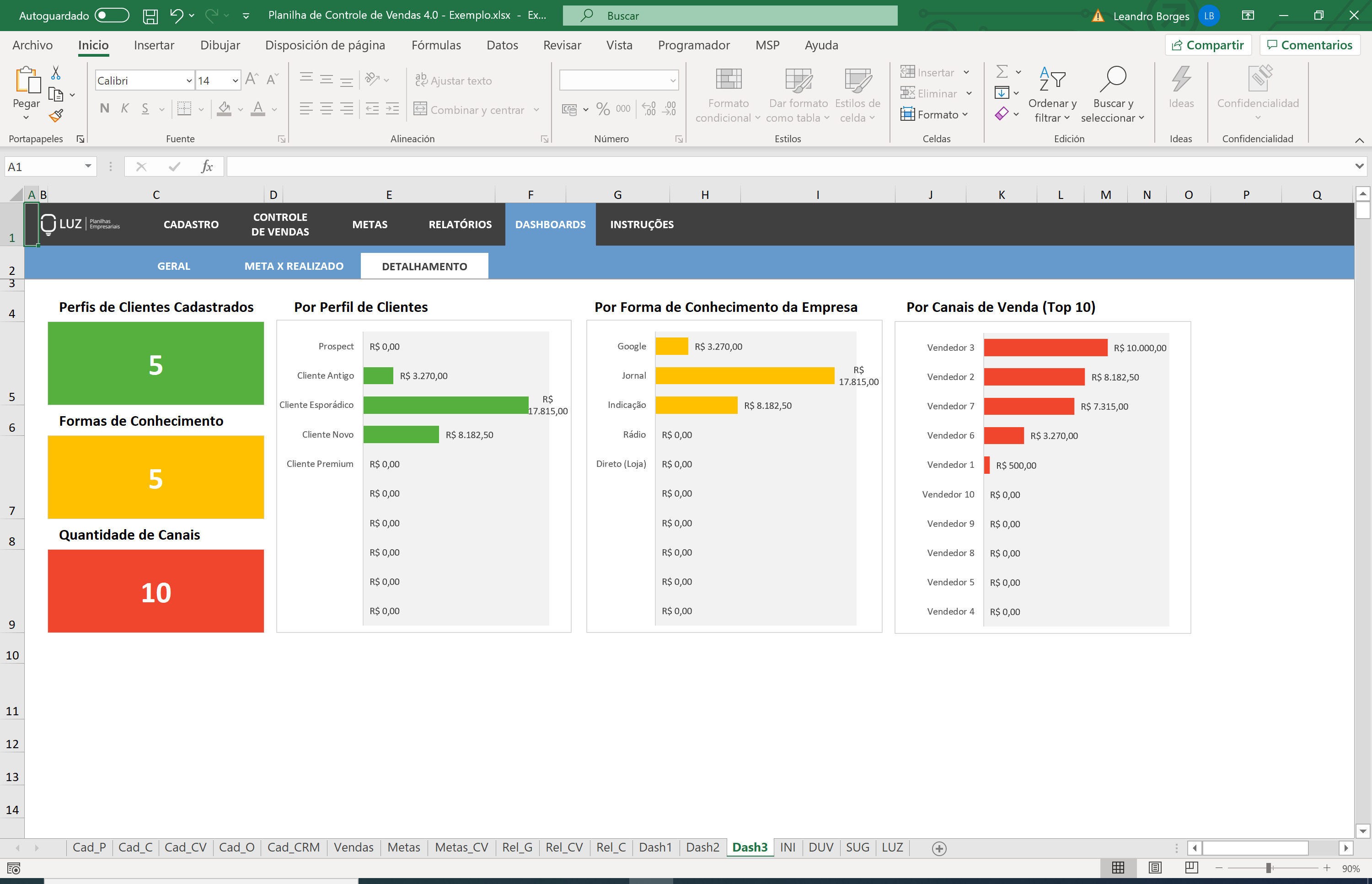 Planilha De Vendas Em Excel Planilhas Prontas 8894