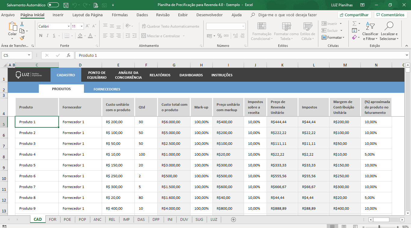 Planilhasvc Planilha De Formação De Preços Para Revenda 40 1499