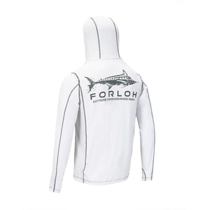 Men's SolAir Saltwater Fish Graphic Hooded Long Sleeve Shirt
