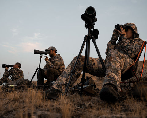 hunters glassing during a late season deer hunting trip