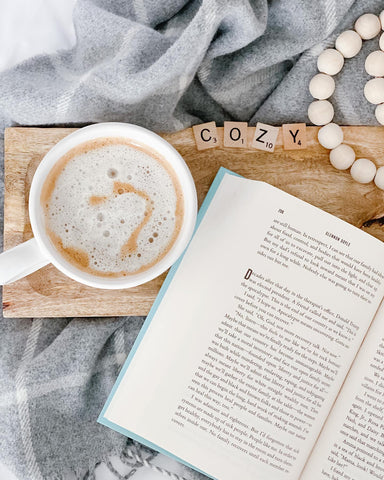 Book with a cup of coffee